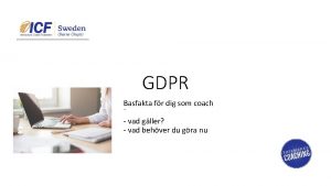 GDPR Basfakta fr dig som coach vad gller