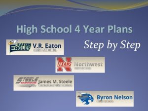 High School 4 Year Plans Step by Step