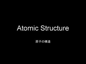Atomic Structure Introductory level Introductory level Gold Introductory