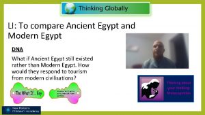 LI To compare Ancient Egypt and Modern Egypt