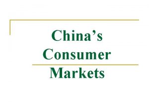 Chinas Consumer Markets The Pyramid of Chinas Urban