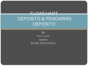 FLOWCHART DEPOSITO PENCAIRAN DEPOSITO By Hirjan suandi sumber