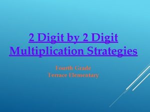 2 Digit by 2 Digit Multiplication Strategies Fourth