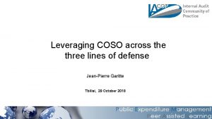 Coso 3 lines of defense