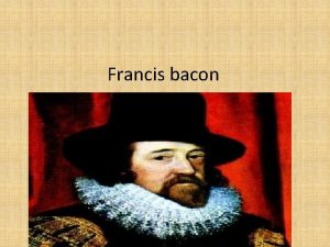 Francis bacon aportaciones