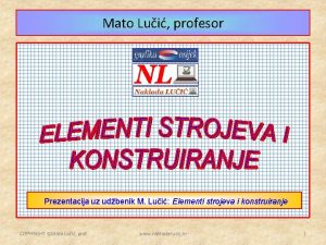 Mato Lui profesor Prezentacija uz udbenik M Lui