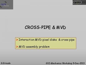 CROSSPIPE MVD Interaction MVDpixel disks cross pipe MVD