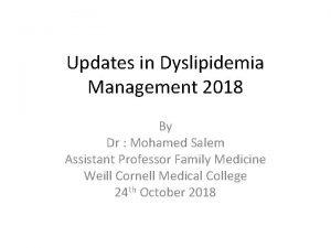 Dyslipidemia