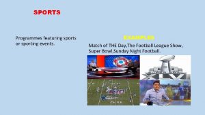 Sports show examples