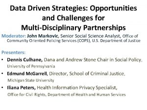 Data Driven Strategies Opportunities and Challenges for MultiDisciplinary