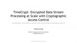 Time Crypt Encrypted Data Stream Processing at Scale