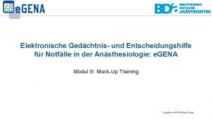 Elektronische Gedchtnis und Entscheidungshilfe fr Notflle in der