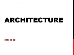 ARCHITECTURE ISN 2012 MINI ASSEMBLEUR UTILIS AMIL http