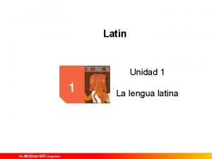 Latn Unidad 1 La lengua latina 01 La