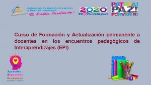 Curso de Formacin y Actualizacin permanente a docentes