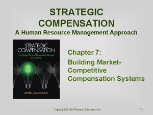 STRATEGIC COMPENSATION A Human Resource Management Approach Chapter