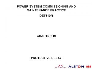 POWER SYSTEM COMMISSIONING AND MAINTENANCE PRACTICE DET 3103