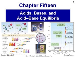 Chapter Fifteen 1 Acids Bases and AcidBase Equilibria