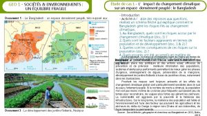 GEO 1 SOCITS ENVIRONNEMENTS UN QUILIBRE FRAGILE Document