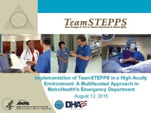 Implementation of Team STEPPS in a High Acuity