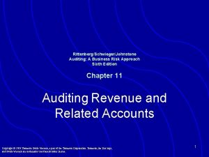 RittenbergSchwiegerJohnstone Auditing A Business Risk Approach Sixth Edition