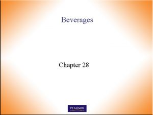 Beverages Chapter 28 Consumption Trends n Carbonated beverages