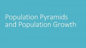 Population Pyramids and Population Growth Key terminology Demographic