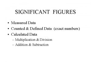 Rules of significant figures