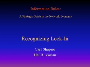 Information Rules A Strategic Guide to the Network