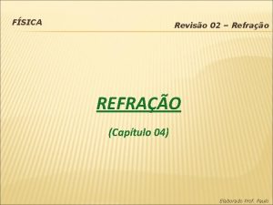 FSICA Reviso 02 Refrao REFRAO Captulo 04 Elaborado