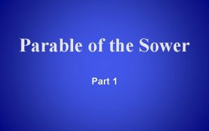Parable of the Sower Part 1 Mk 4