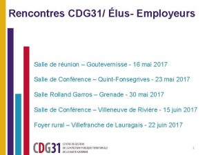 Rencontres CDG 31 lus Employeurs Salle de runion