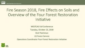 Fire Season 2018 Fire Effects on Soils and