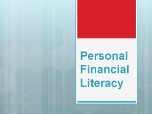 Personal Financial Literacy Financial Literacy Financial Personal Literacy