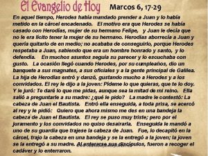 Marcos 6 17-29 reflexion