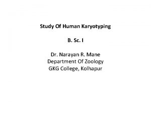 Study Of Human Karyotyping B Sc I Dr