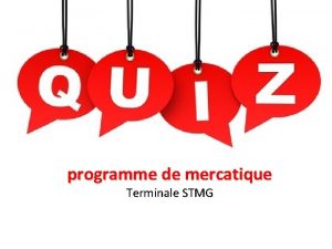 programme de mercatique Terminale STMG DUO 1 point