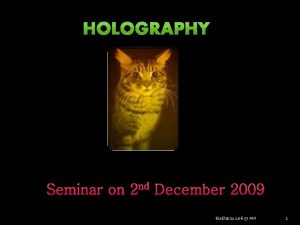 Seminar on 2 nd December 2009 6162021 1