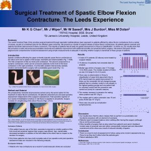 Surgical Treatment of Spastic Elbow Flexion Contracture The