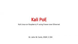 Raspberry pi kali
