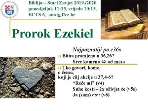 Biblija Stari Zavjet 2019 2020 ponedjeljak 11 15