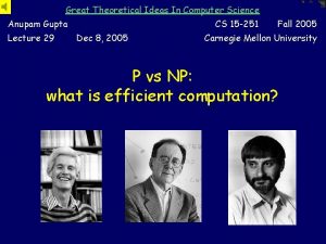 Great Theoretical Ideas In Computer Science Anupam Gupta