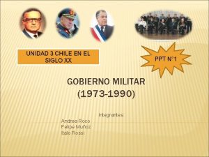 UNIDAD 3 CHILE EN EL SIGLO XX PPT