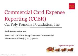 Commercial Card Expense Reporting CCER Cal Poly Pomona