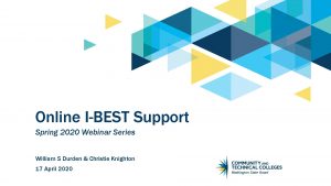 Online IBEST Support Spring 2020 Webinar Series William