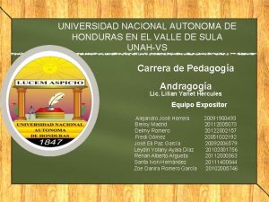 UNIVERSIDAD NACIONAL AUTONOMA DE HONDURAS EN EL VALLE