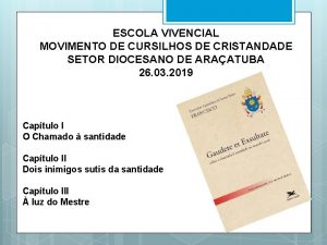 ESCOLA VIVENCIAL MOVIMENTO DE CURSILHOS DE CRISTANDADE SETOR