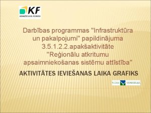 Darbbas programmas Infrastruktra un pakalpojumi papildinjuma 3 5