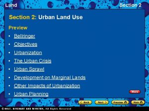 Land Section 2 Urban Land Use Preview Bellringer
