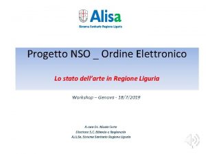 Progetto NSO Ordine Elettronico Lo stato dellarte in